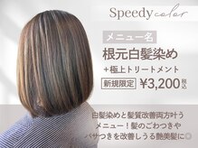 根本白髪染め＋極上トリートメントの新規様価格\3,200