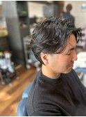 メンズ　センター　ビジネスヘア