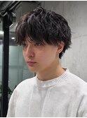 MEN’S/リバースセンターパート/ニュアンスパーマ/ひたちなか