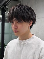 クルー ひたちなか(C.R.E.W) MEN’S/リバースセンターパート/ニュアンスパーマ/ひたちなか