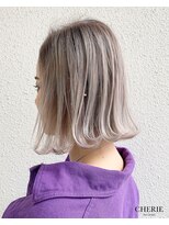 シェリ ヘアデザイン(CHERIE hair design)&nbsp;ホワイト　ボブ