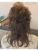 ハーフアップアレンジ