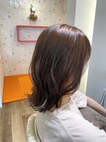 シュシュ(Chou Chou)&nbsp;ブラウンカラー×オレンジインナーカラー