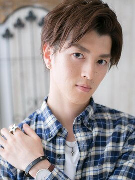 モッズヘアメン 名護大東店(mod's hair men) ワイルドかき上げバングでハイトーンカラーショートh名護大東