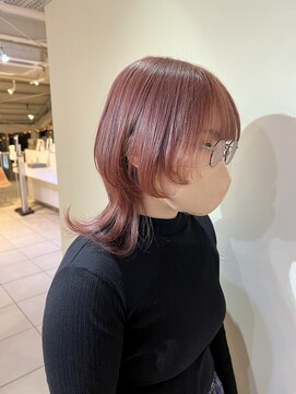 アクアオモテサンドウ(ACQUA omotesando) ☆ウルフカットピンクカラーレイヤーカットオレンジカラー