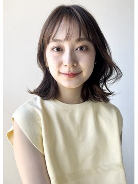 ガーデン オオタカノモリ(garden otakanomori) 切りっぱなしボブ×小顔前髪×ベージュカラー×レイヤーカットa