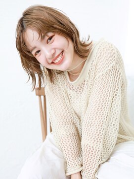 ミリー 梅田店(milly) ハイトーンくびれ外ハネミディアムマチルダボブ 【milly梅田】