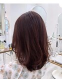 ミディアムレイヤー/ピンクベージュ/ツヤ髪、髪質改善☆
