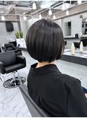 黒髪/グレーベージュ/レイヤーロング/前髪パーマ/銀座/東銀座