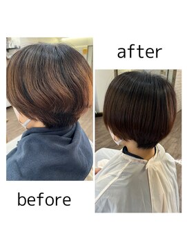 月と星 髪質改善縮毛矯正×ショートヘア