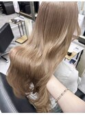 ミルクティーベージュダブルカラーインナーカラーケアブリーチ