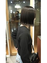 イオエ 梅田(ioe) 外ハネボブ /ミディアムストレート /ニュアンスカラー/髪質改善