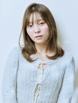 モーラ サロン 高石店(MOLLA)&nbsp;シースルーバングのまろみミルクティーミディ