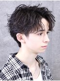 フェザーショート ツイストスパイラル メンズパーマ ショート