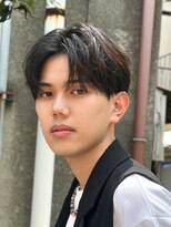 センターパートニュアンスパーマ韓国カルマパーマコンマヘア