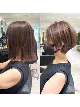 バンプ ギンザ(BUMP GINZA) 30代40代50代絶壁解消ひし形小顔前下がり大人ショートボブNAYU