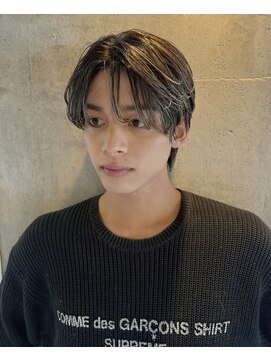 リアド(.RIAD) メンズセンターパート×立体感ハイライト