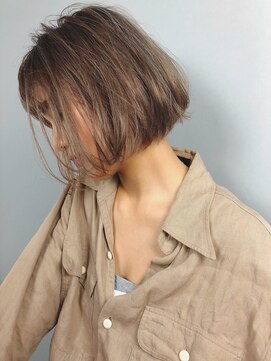 ノス 表参道(NOOS) 髪質改善 グレーベージュ アッシュカラー レイヤーロング 黒髪