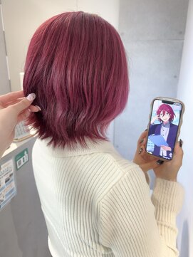 サンド 池袋(sand) 推しカラー/ピンクバイオレット/ダブルカラー/池袋駅/ボブ