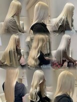 ベレーザ 渋谷(BELEZA)&nbsp;17241全頭ブリーチ抜きっぱなしブ金髪ブロンドバタフライカット