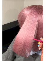 ベレーザ 渋谷(BELEZA) 17353髪質改善全頭ブリーチリタッチカラーホワイトピンク