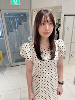 ステラ ヘア デザイン サロン(STELLA hair design salon)&nbsp;ロングレイヤー　モーブピンク　【杉若】