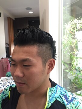 ガーデン ヘアー ワーク(garden hair work) 変形ツーブロックルーズリーゼントアシンメトリー☆2018