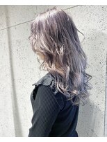ノア ヘアデザイン 町田店(noa Hair Design)&nbsp;バレイヤージュ×プラチナピンク