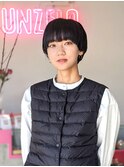 ブラックヘア×ショート