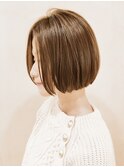 【morio鶴瀬】20代30代40代切りっぱなしボブオリーブグレージュ