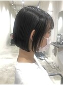 大人ガーリー/ミニボブ/耳掛けショート