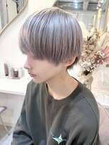 エルバイラビス 大宮(elu by lovis)&nbsp;《Kanna》メンズブリーチ/シルバーグレージュ/韓国マッシュ