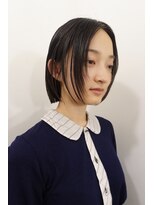 レコ 渋谷(LECO)&nbsp;黒髪ストレート切りっぱなしボブカット