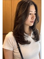 アンドビューティフル 恵比寿(andbeautiful)&nbsp;ハイライトで作るオリーブカラー×レイヤースタイル