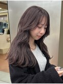 ブリーチなし　ラベンダーベージュ　顔まわりカット　冬/momoka