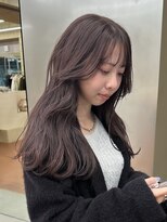 パークレーン アイス イヴェン(park lane ICI yeven)&nbsp;ブリーチなし　ラベンダーベージュ　顔まわりカット　冬/momoka