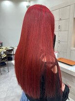 ヘアーワークス ボナ(HAIR WORKS bona.)&nbsp;うる艶綺麗なデザインカラー/オレンジレッド/ワインレッド