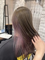 ルクスバイアフィナー(Luxo by Afinar) インナーカラー グレージュ×ラベンダー