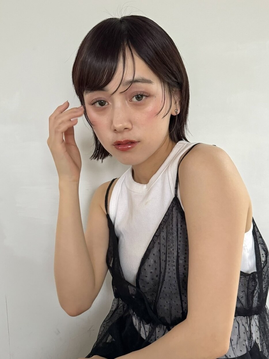 ピンクベージュ/ブリーチなし/ボブ/表参道