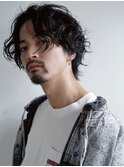 ［salonLyla］ほつれ無造作　グランジウェーブ前上がりミディ