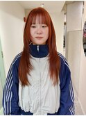 CHIHIRO ブリーチなしＷカラー　レッドオレンジ