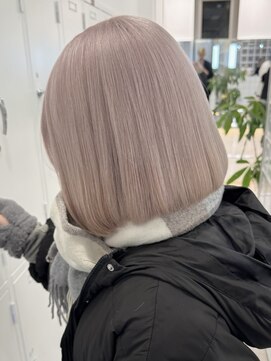 サンクマーケット 渋谷(cinq MARKET) 渋谷ブリーチカラータッセルボブ顔周りレイヤー切りっぱなしボブ