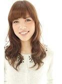 ［K-two銀座］目の上ギリギリバングで小顔度UPフワゆれセミディ