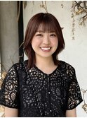 《Direct》レイヤーカット×オレンジブラウン