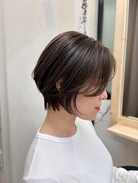 ポール 行徳店 くびれショート透明感カラー大人ショートカット行徳ヘッドスパ