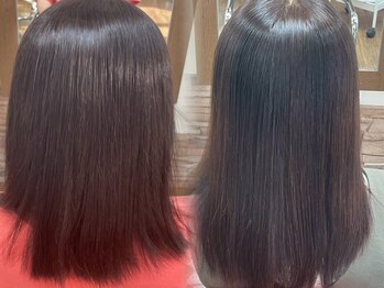 ヘアクラブ シャンティー 八田店(hair club shanty)の写真/くせ毛のお悩み卒業！カウンセリング重視であなたの髪質に合う縮毛矯正で、ミディアムの魅力を最大限に。