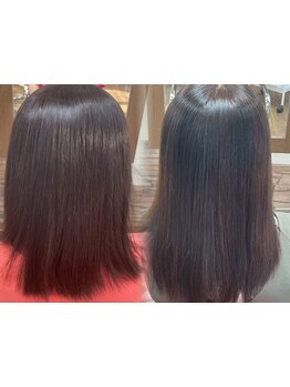 くせ毛のお悩み卒業！カウンセリング重視であなたの髪質に合う縮毛矯正で、ミディアムの魅力を最大限に。