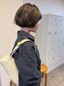 【CRAFT渡邉】ミニボブ / 地毛風グレージュ / くせ毛風