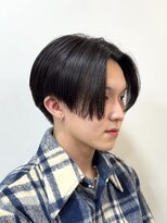 スタジオフォーエイチ(STUDIO 4H) サンウォンヘア/毛流れセンターパート/ダークアッシュ/マッシュ