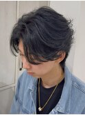 ニュアンスパーマカルマパーマセンターパートウルフコンマヘア